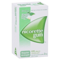Nicorette 2mg Freshmint Gum 105p Regular Strength