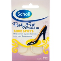 Scholl Party Feet Gel Sore Spots 6Pk Ideal For All Types Of Shoe