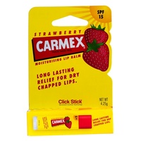 Carmex Lip Balm Click Stick Strawberry Spf15 Moisturing Lip Balm