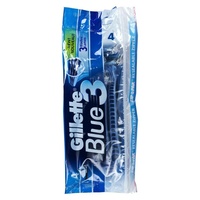 Gillette Blue 3 Disposable Razors 4 Pack