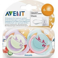 Philip Avent - Silicone Soother Fashion 6-18 Months 2 Pack, Varied Designs