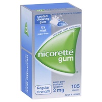 Nicorette 2mg Icy Mint Gum 105p Regular Strength