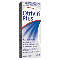 Otrivin Plus Adult Nasal Spray 10ml Clear Blocked Noses