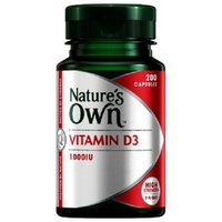 Natures Own Vitamin D3 1533 Capsules 200