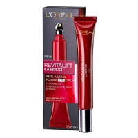 Loreal Revitalift Laser x3 Eye 15ml re-firm skin, stimulates microcirculation