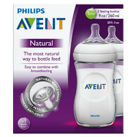 Avent Natural Feeding Bottle 260ML 2 Pack