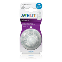 Philip Avent - Natural Teat Medium Flow 2pk 3 months+