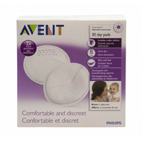 Avent Day Breast Pads - 30 Pack Ultra Dry Ultra Absorbant Silky Soft Feel
