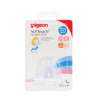 Pigeon SofTouch Peristaltic Plus Wide Neck Teat SS 1 Piece 0+months