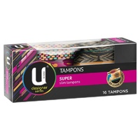 U by Kotex Designer Tampons Super 16 Pack