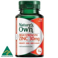 Natures Own High Strength Zinc 30mg Tablets 120