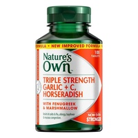 Natures Own Triple Strength Garlic C Horseradish Tablets 100