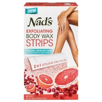 Nads Exfoliating Body Wax Strips 20 for the smoothest EVER hair free skin