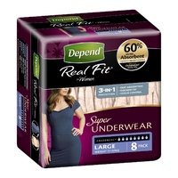 Depend Underwear Realfit Women Large 8 pack