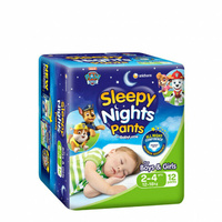 Babylove Sleepy Nights Pants 2-4 Years - 12 Pack 12 - 18kg All Night