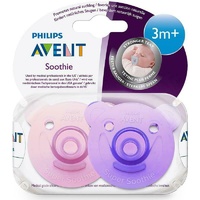 Philips Avent Bear Soother 3 Months + 2 Pack (Varieties) Super Soft Shield