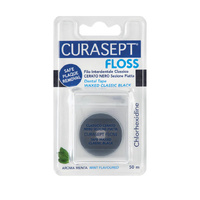 Curaprox Black Waxed Dental Floss Dental Oral Care 50meter Safe Plaque 15ml