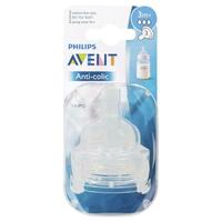 Avent Teat Silicone 3 Months+ Medium Flow 2 Pack Reduce Colic Discomfort
