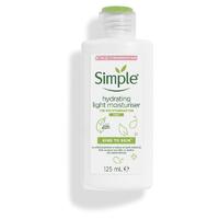 Simple Kind To Skin Light Moisturiser Hydrating 125ml All Skin Types