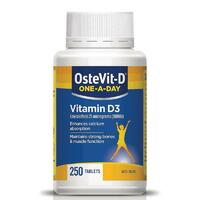OsteVit-D Vitamin D3 250 Tablets 1000IU Calcium Absorption Bone Muscle