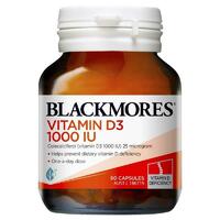 Blackmores Vitamin D3 1000IU 60 Capsules Maintain Healthy Bones Muscles