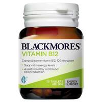 Blackmores Vitamin B12 100mcg 75 Tablets Support General Health Wellbeing