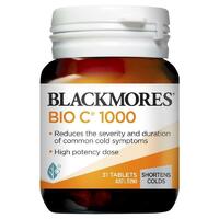 Blackmores Bio C 1000mg 31 Tablets Vitamin C Reduce Common Cold Symptoms