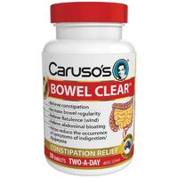 Carusos Natural Health Quick Cleanse Bowel Clear 30 Tablets Relieve Constipation