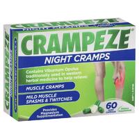 Crampeze Night Cramps 60 Capsules Relieve Muscle Cramps Muscle Spasms