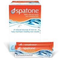 SpaTone 100% Natural Iron Supplement Sachets 28 Vegan Hihg Bioavailable Iron