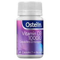 Ostelin Vitamin D 1000IU - D3 for Bone Health + Immune Support - 60 Capsules