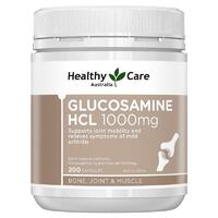 Healthy Care Glucosamine HCL 1000mg 200 Capsules Relieve Mild Arthritis