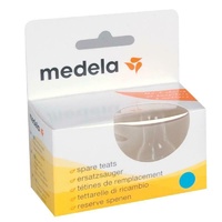 Medela Spare Teats Slow Flow 2 Pack Medium and Small Flow