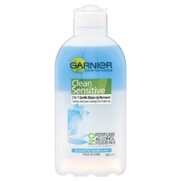 Garnier Sensitive 2 in 1 Waterproof Face and Eye Makeup Remover 200ml Soothing