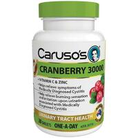 Carusos Natural Health Ultra Max Cranberry 30000 30 Tablets Antioxidant