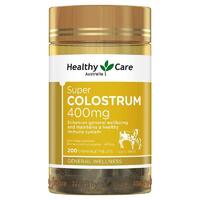 Healthy Care Super Colostrum 400mg 200 Chewable Tablets Maintain Immune System