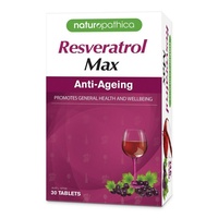 Naturopathica Resveratrol Max 30 Tablets Anti-ageing Powerful Antioxidant