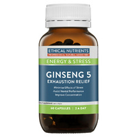 Ethical Nutrients Ginseng-5 Exhaustion Relief 60 Capsules improve concentration