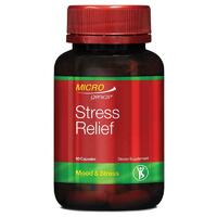 Microgenics Stress Relief 60 Capsules Relieve Nervous Tension Stress