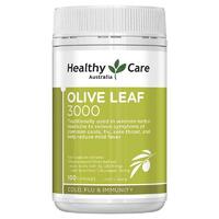 Healthy Care Olive Leaf Extract 3000mg 100 Capsules Relieve Common Cold Fever
