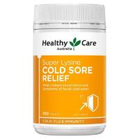 Healthy Care Super Lysine Cold Sore Relief 1000mg 100 Tablets Reduce Cold Sores