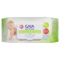 Gaia Natural Baby Bamboo Wipes 80 Pure Natural Organic for Sensitive Skin