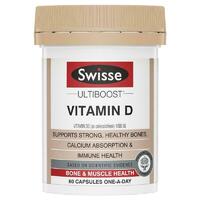 Swisse Ultiboost Vitamin D 60 Capsules Support Bone Teeth Health Muscle Function