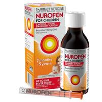 Nurofen For Children 3 months - 5 years 100mg/5mL Ibuprofen Strawberry 200mL