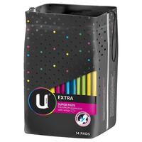 U by Kotex Super Pads Wing Extra 14 Pack
