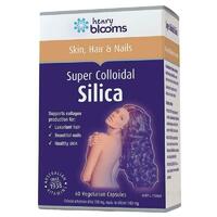 Henry Blooms Super Colloidal Silica 300mg 60 Vegetarian Capsules Hair Skin Nail