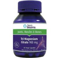 Henry Blooms Tri-Magnesium Citrate 900mg 60 Capsules Support Bone Formation