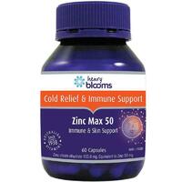 Henry Blooms Zinc Max 50mg (elemnental) 60 Capsules Promote Healthy Skin