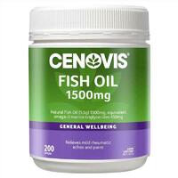 Cenovis Fish Oil 1500mg Source of Omega-3 200 Capsules Support General Health
