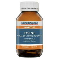 Ethical Nutrients Lysine Viral Cold Sore Defence 60 Tablets Reduce Cold Symptoms